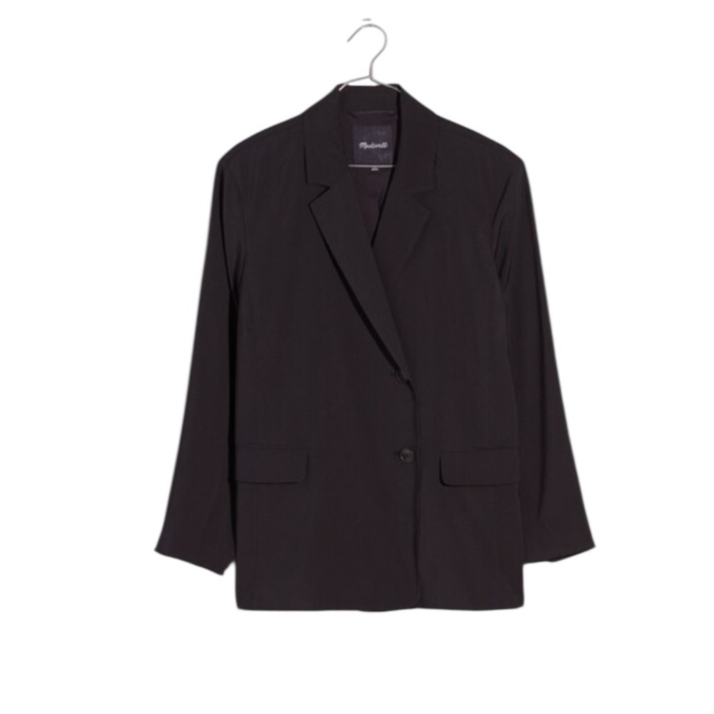 Madewell - Relaxed Blazer in Softdrape True Black Sz M